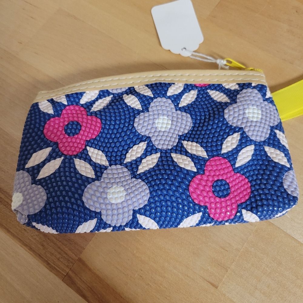 Zipper All Purpose Pouch With Ribbon Handle